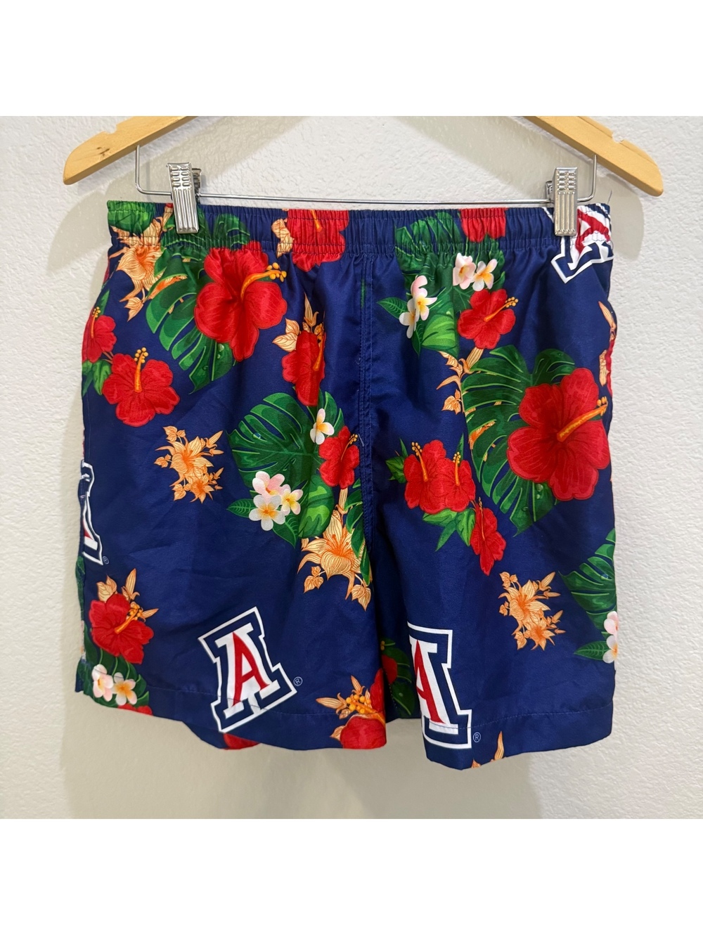 University of Arizona Floral Swim Trunks, Size Medium Hibiscus Pattern